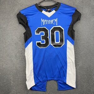 Teamwork Athletic Football Jersey Mens Large Blue Black Mayhem Nate 30 1378-14-L